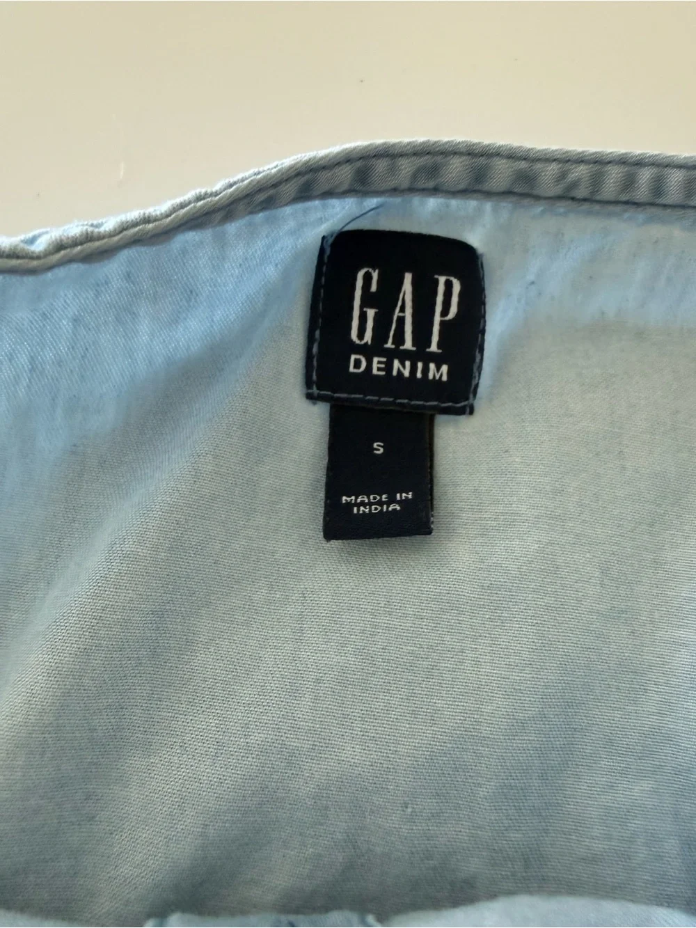 GAP Light Blue Denim Button-Front Skirt